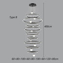 Axyaa Modern Stair Chandelier Pendant Ceiling Lamp LED Chandeliers Living Room Lighting