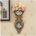 Axyaa Diamond Angel Wall Vase: Elegant Home Decor Resin Flower Pot Mural for Restaurants