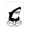 Axyaa Abstract Humour Woman Canvas Print Wall Art Bathroom Decor