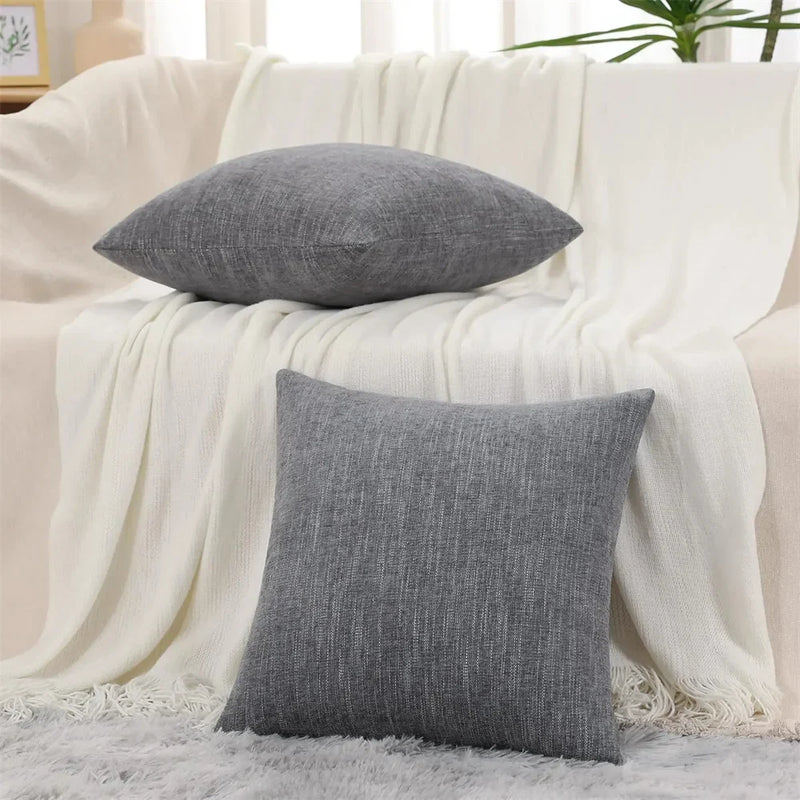 Axyaa Chenille Pillow Cover 45x45cm Decorative Throw Pillowcase for Sofa, Soft Luxury Texture