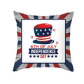 Axyaa LOVE USA Patriotic Letters Decorative Cushion Cover - Cartoon Style Home Decor Pillowcase