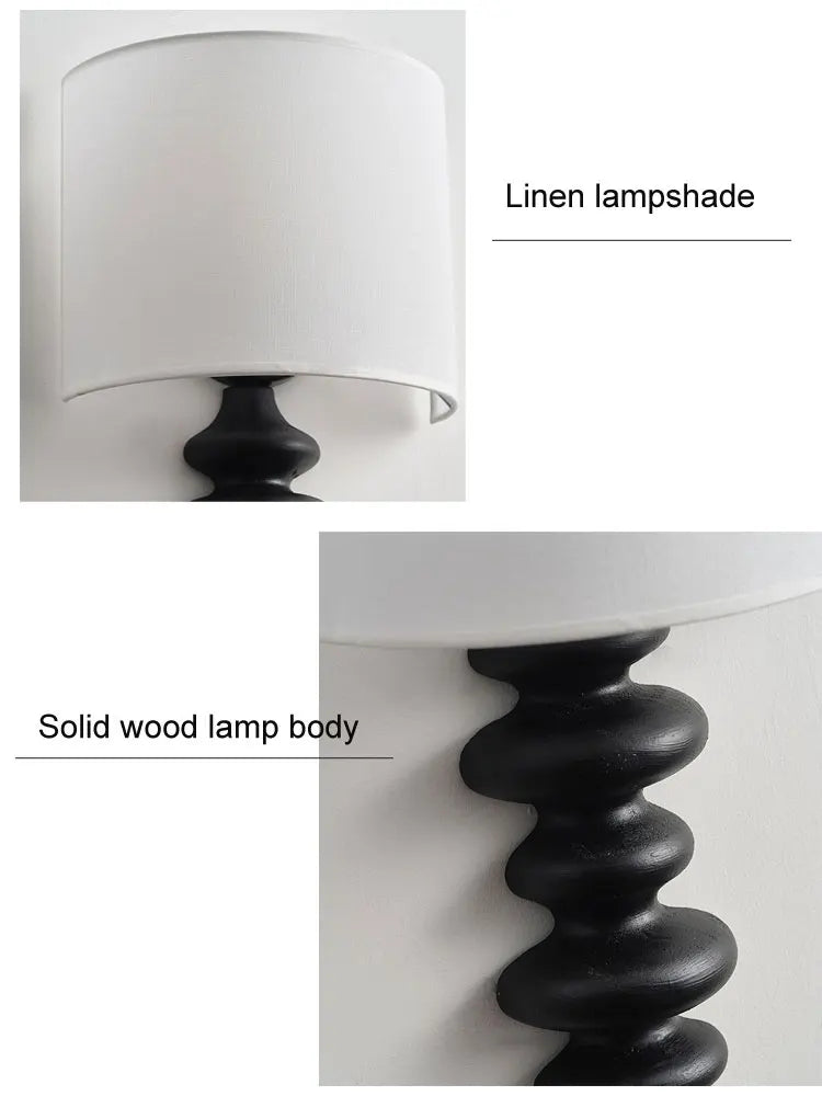 Axyaa Retro Solid Wood Wall Lamp for Living Room Study Bedroom Corridor Lighting