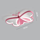 Axyaa Butterfly Kids LED Ceiling Chandelier, Modern Bedroom Decor Lighting