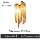 Axyaa Crystal LED Chandelier with Tassel Pendant and Aluminum Chain