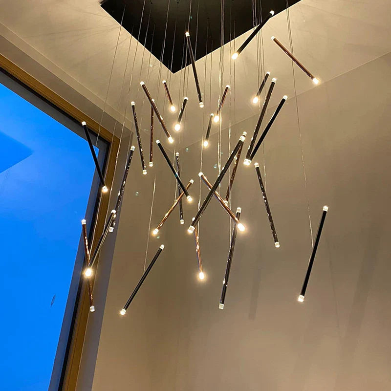 Axyaa Designer LED Chandelier for Luxury Indoor Lighting in Modern Villas