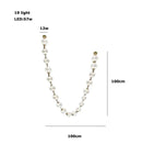 Axyaa Loft Staircase Chandelier with French Pearl Necklace Design