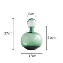 Axyaa Glass Ball Cap Vase: Modern Home Decor Desk Floral Hydroponics Arrangement