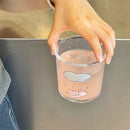 Axyaa Cat Design Glass Tumbler 400ml - Aesthetic Drinking Cup for Various Beverages
