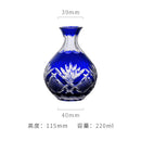 Axyaa Edo Kiriko Sake Set: Carved Glass Cup and Decanter, Luxury Sakeware