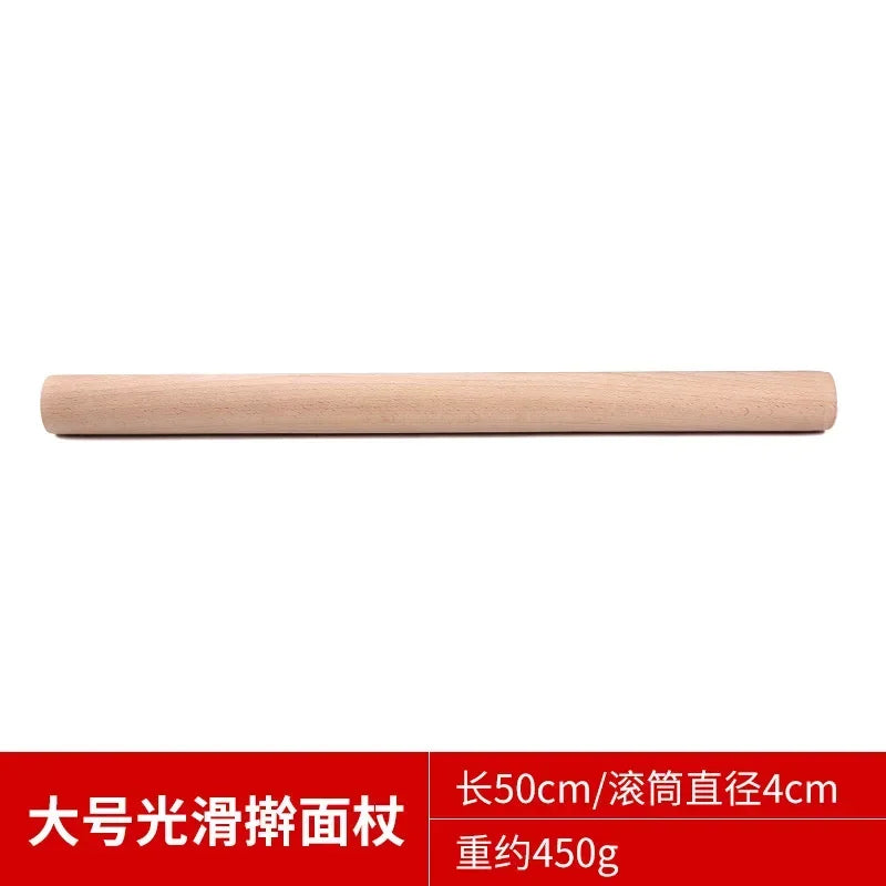 Axya Beech Solid Wood Rolling Pin Baking Tool for Cookies and Clay Art