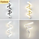 Axyaa Spiral LED Bedside Wall Light - Modern Minimalist Luxury for Bedroom Living Room
