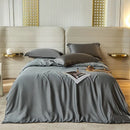 Axyaa Silky Lyocell Bedding Set: Queen Size Duvet Cover, Sheet, Pillowcases