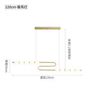 Axyaa Gold Acrylic LED Ceiling Chandelier for Dining Living Room Bedroom Lighting