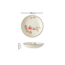 Axyaa Retro Ceramic Salad Plate Set for Dining and Serving