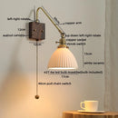 Axyaa Nordic LED Wall Lamp Pull Chain Switch Bathroom Mirror Light Applique Murale