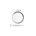 Axyaa Light Luxury Ceramic Dinner Plate for Steaks, Noodles, Fruits, and Dim Sum