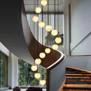 Axyaa Staircase Chandeliers for Living Room LED Pendant Light Lamps