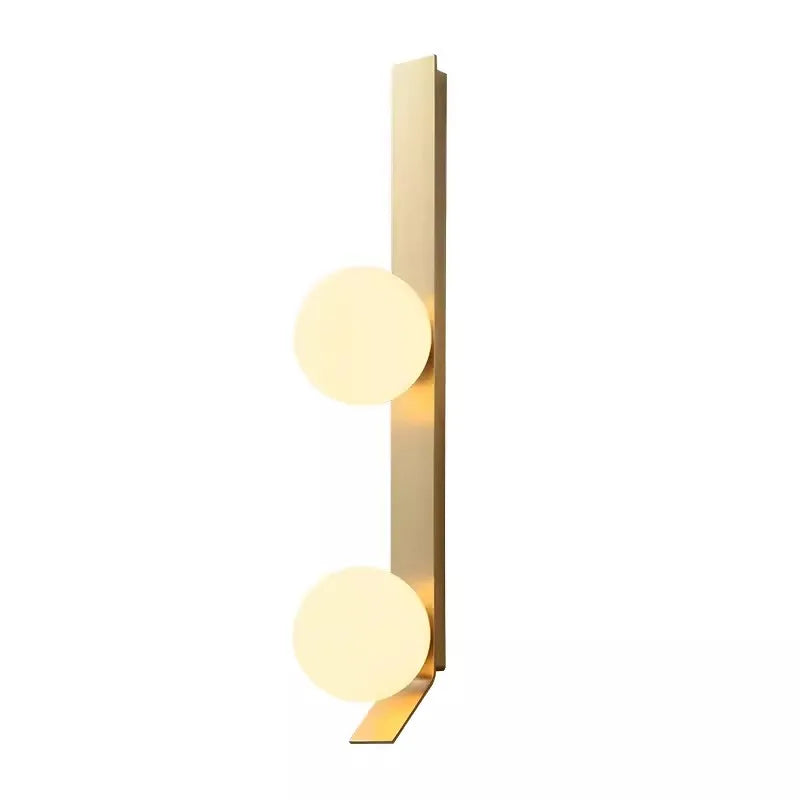 Axyaa Glass Ball Nordic Wall Lamp: Modern, Minimalist, All Copper for Living Room, Bedroom