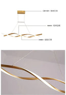 Axyaa Geometric LED Chandelier: Modern Dining Room Pendant Lighting