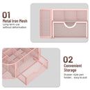 Axyaa Mesh Desk Organizer with 9 Compartments and Drawers, Pencil Holder for Office