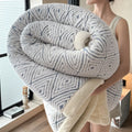 Axyaa Geometric Tuff Fleece Bed Blanket: Soft Sofa Throw, Warm Winter Artificial Lambs Wool