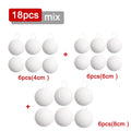 Axyaa White Foam Christmas Tree Snowball Ornaments
