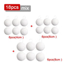 Axyaa White Foam Christmas Tree Snowball Ornaments