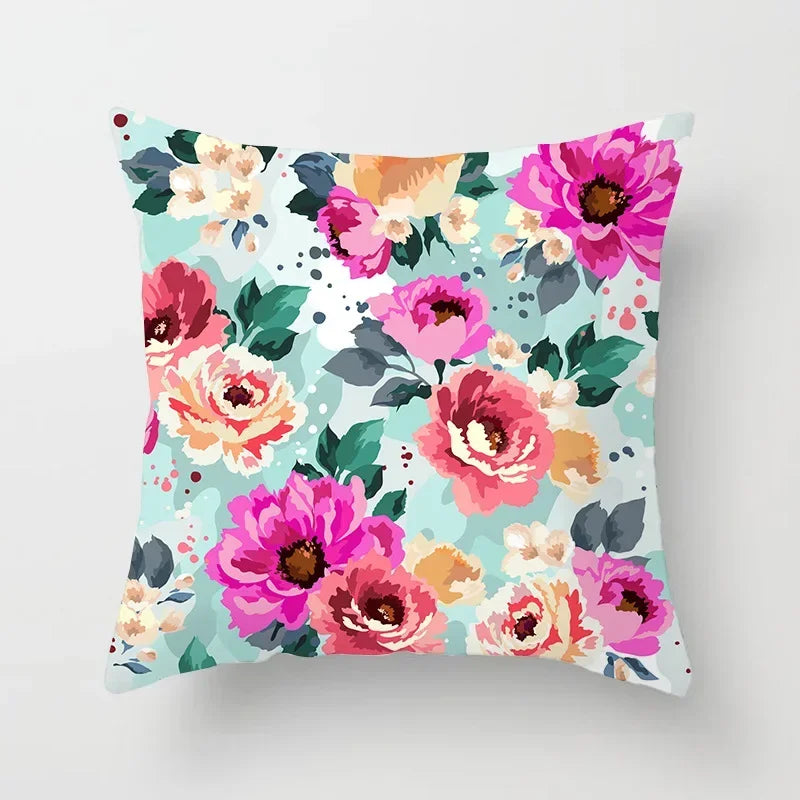 Axyaa Rose Flowers Cushion Cover 45*45cm Home Decor Sofa Car Pillow Cover
