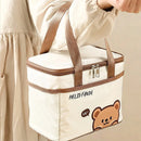 Axyaa Insulated Lunch Box Bag | Cute Portable Thermal Cooler | Large Capacity Waterproof Picnic Bag