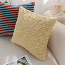 Luxurious Yellow Plush Pillow Cover for Stylish Living Room Decor by Axyaa