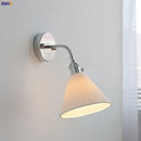 Axyaa Ceramic Wall Sconce with Flexible Arm & Adjustable LED Light Silver