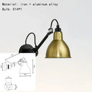 Axyaa Nordic Vintage Rotatable Metal Wall Sconce Lampshade for Bedroom and Hotel Room