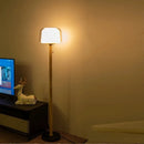 Axyaa Modern Double Glass Floor Lamp Minimalist Standing Lighting for Home Living Room