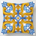 Colorful Geometric Flower Pillow Case by Axyaa: Simple Polyester Sofa Decorative Cover