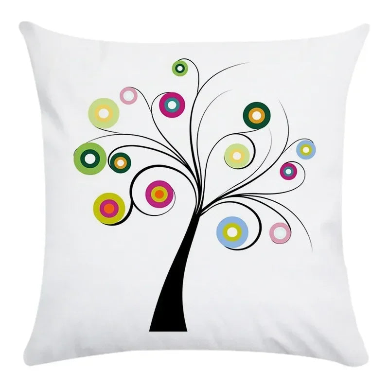 Axyaa Tree Pattern Office Chair Cushion Cover