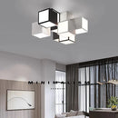 Axyaa Geometric Box LED Ceiling Lamp for Modern Living Room, Dining, Bedroom Lighting