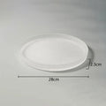 Axyaa Clear Glass Dinner Plate Set - Elegant Flat Dessert Snack Pasta Salad Tableware