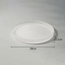 Axyaa Clear Glass Dinner Plate Set - Elegant Flat Dessert Snack Pasta Salad Tableware