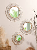 Boho Tassel Macrame Mirror Wall Hanging by Axyaa