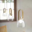 Axyaa Nordic Glass LED Chandelier for Dining, Bedroom, Coffee Shop, and Bar