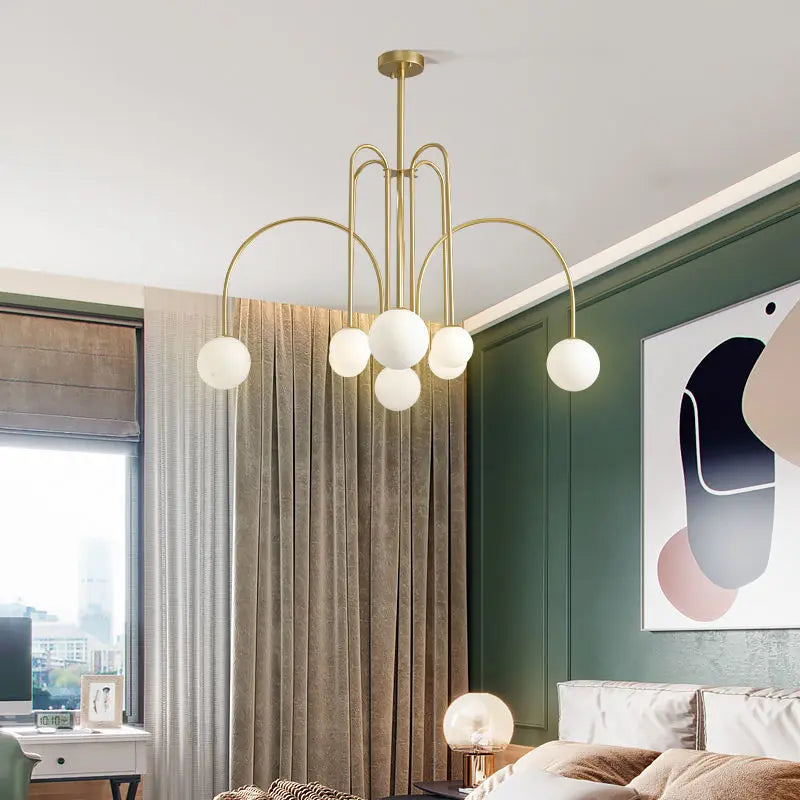 Axyaa Nordic Minimalist Modern Chandelier for Living Room Dining Bedroom
