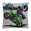 Axyaa Stunt Motorcycle Cartoon Soft Plush Cushion Cover Pillow Case