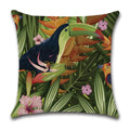 Axyaa Rose Butterfly Print Cotton Linen Pillowcase for Modern Living Room Decor