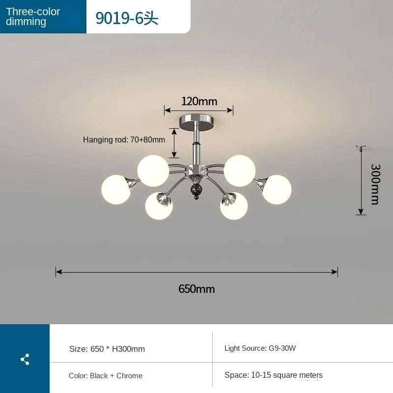 Axyaa Nordic Luxe Chandelier: Modern, Elegant Lighting for Living Room, Dining Room, Bedroom