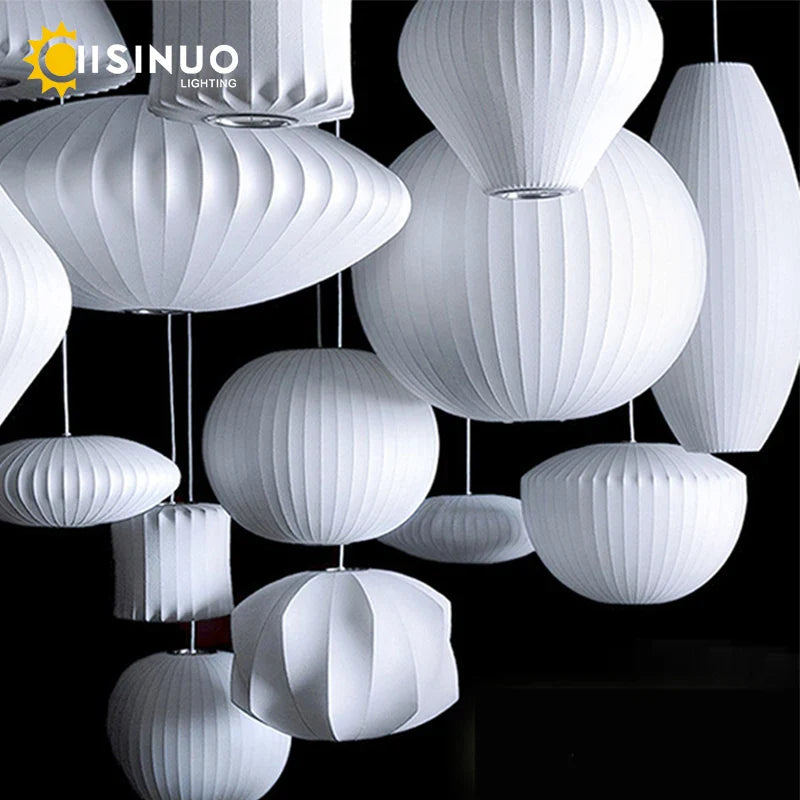 Axyaa Silk Cloth Pendant Chandeliers for Dining Room and Kitchen