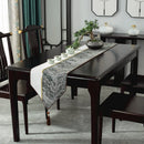 Axyaa Chinese Style Luxury Jacquard Table Runner with Tassel for Home Decor