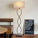 Axyaa Nordic Wabi Sabi Hemp Rope Floor Lamp - LED Living Room Decor