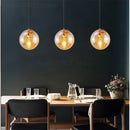 Axya Smoky Gray Glass Pendant Light with E27 Socket - Stylish Lighting for Dining Room & Bedroom