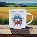 Axyaa Freedom Series Enamel Mug: USA 4th July Coffee Cup - Celebrate Festive Drinkware