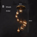 Axyaa Nordic Glass Ball Chandelier for Home Decor Lighting Fixtures